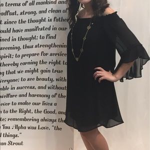 Black Off-the-Shoulder Formal Dress